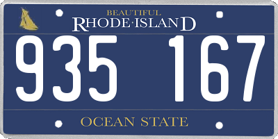 RI license plate 935167