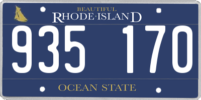 RI license plate 935170