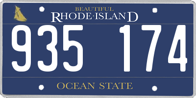 RI license plate 935174