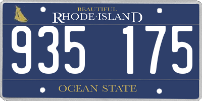 RI license plate 935175