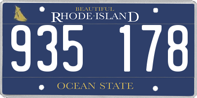 RI license plate 935178