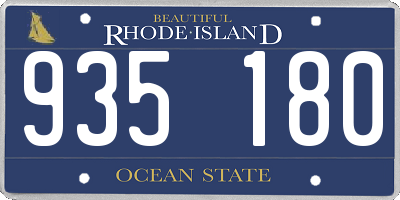 RI license plate 935180