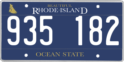 RI license plate 935182
