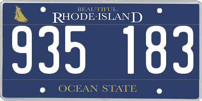 RI license plate 935183