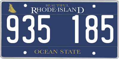 RI license plate 935185
