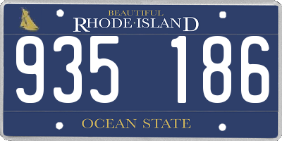 RI license plate 935186