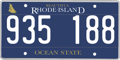 RI license plate 935188