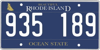 RI license plate 935189