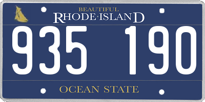 RI license plate 935190