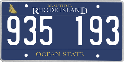 RI license plate 935193