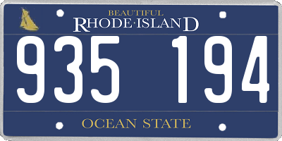 RI license plate 935194