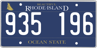 RI license plate 935196
