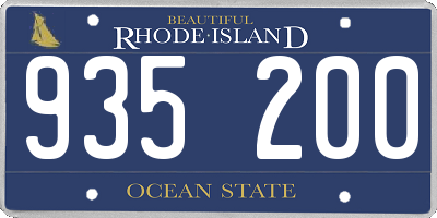 RI license plate 935200