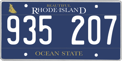 RI license plate 935207