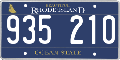RI license plate 935210