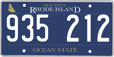 RI license plate 935212