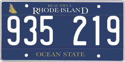 RI license plate 935219