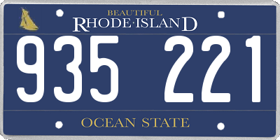 RI license plate 935221