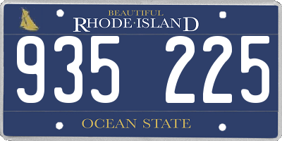 RI license plate 935225