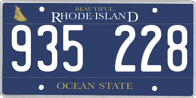RI license plate 935228