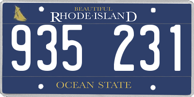 RI license plate 935231