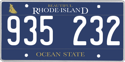 RI license plate 935232