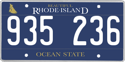 RI license plate 935236