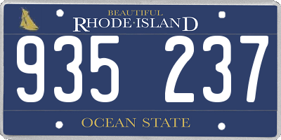 RI license plate 935237