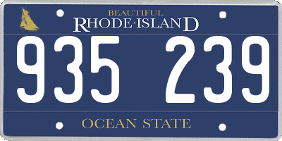 RI license plate 935239