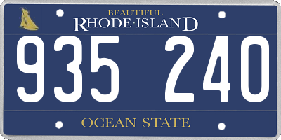 RI license plate 935240