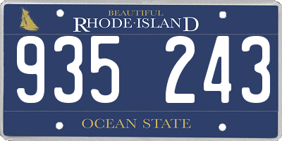 RI license plate 935243