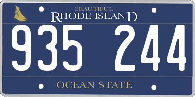 RI license plate 935244