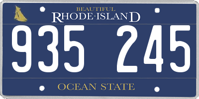 RI license plate 935245