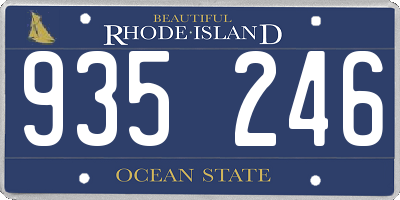 RI license plate 935246