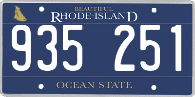 RI license plate 935251