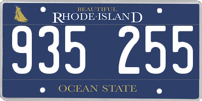 RI license plate 935255