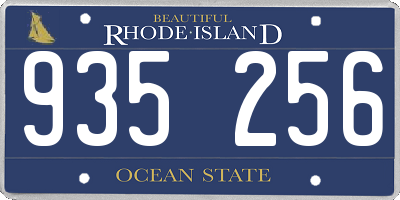 RI license plate 935256