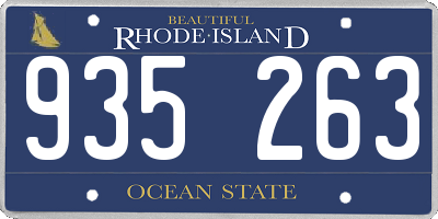 RI license plate 935263