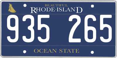 RI license plate 935265