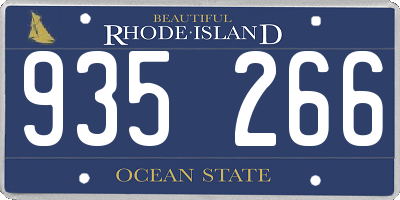 RI license plate 935266
