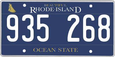 RI license plate 935268