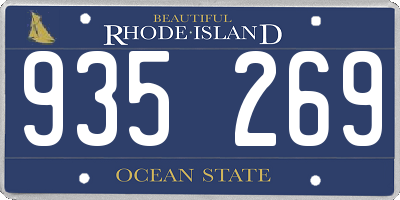 RI license plate 935269