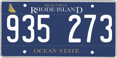 RI license plate 935273