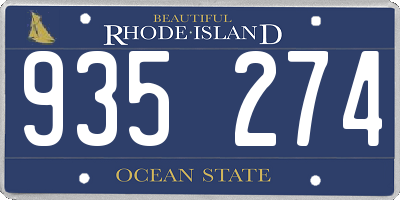 RI license plate 935274