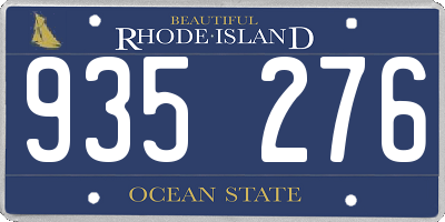 RI license plate 935276