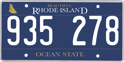 RI license plate 935278