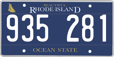 RI license plate 935281