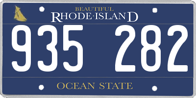 RI license plate 935282