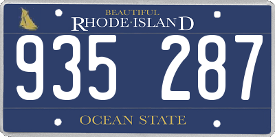 RI license plate 935287
