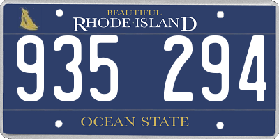 RI license plate 935294